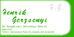 henrik gerzsenyi business card